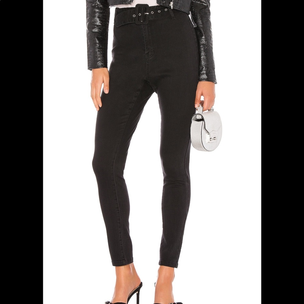 Revolve Black Belted Jeans